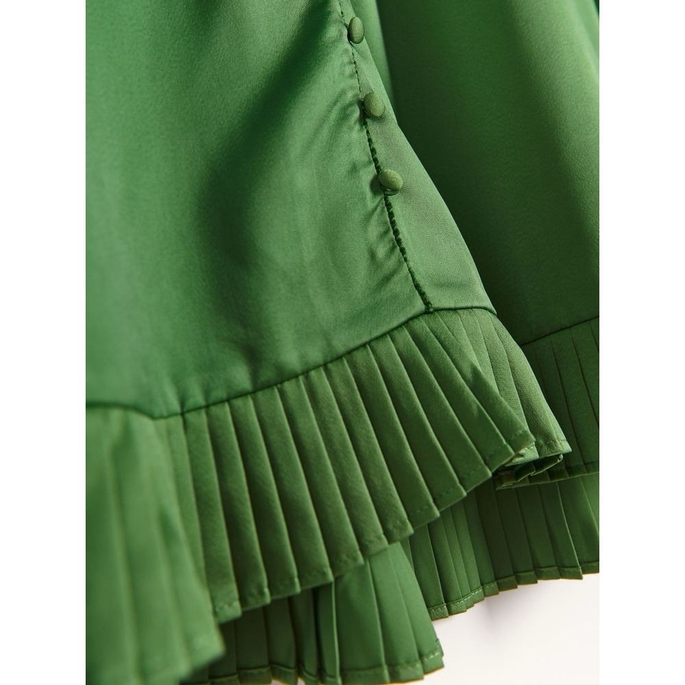 Reformed Green‎ Maxi Mini Accordion Dress Medium - Picture 5 of 11